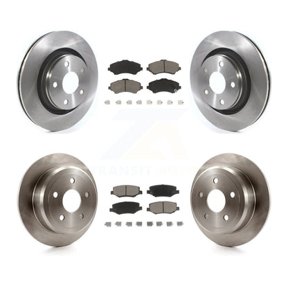 Kit de rotors de frein à disque avant et arrière et plaquettes en céramique pour Jeep Wrangler JK