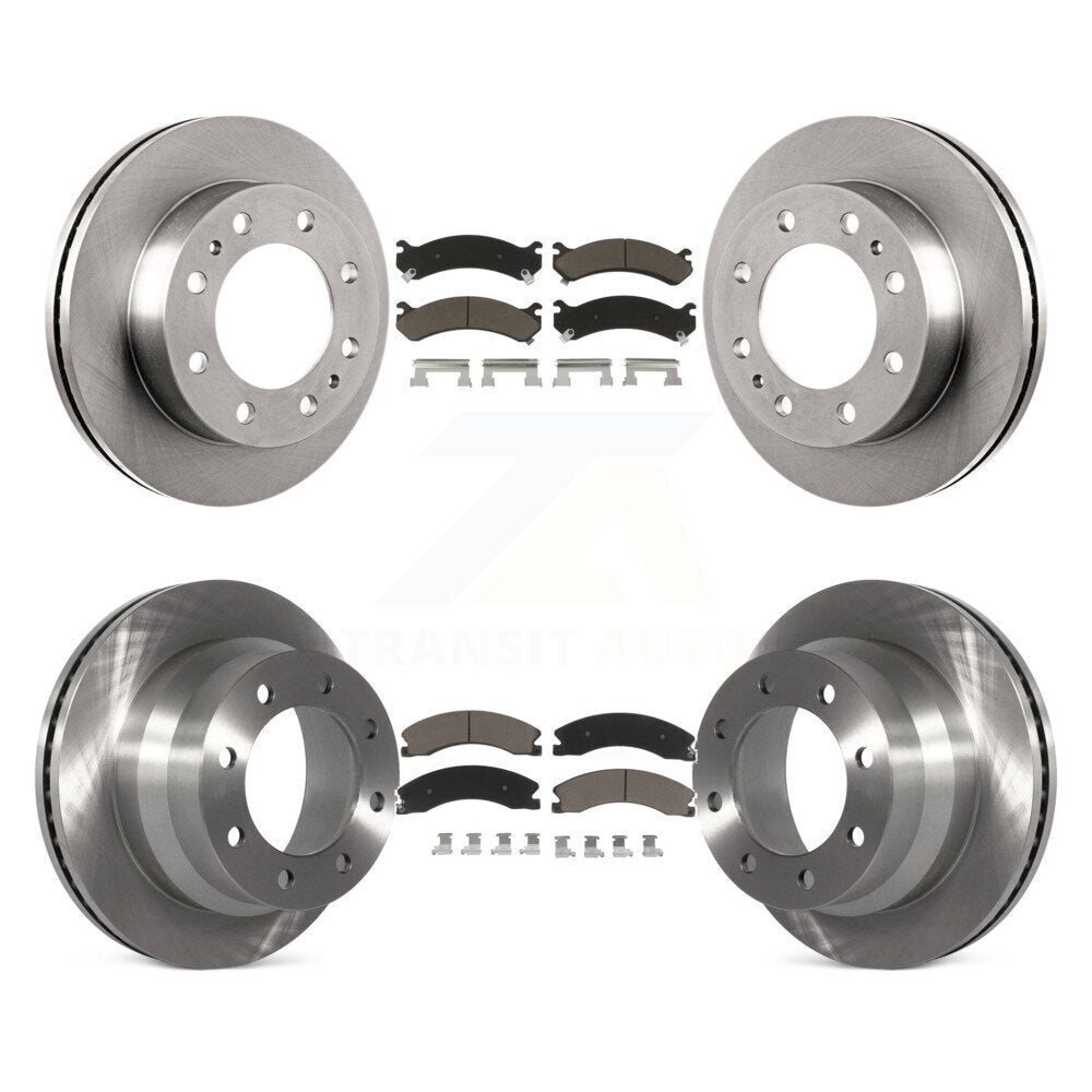 Kit de rotor de frein avant et arrière et plaquettes en céramique pour Chevrolet Express 4500 GMC Savan