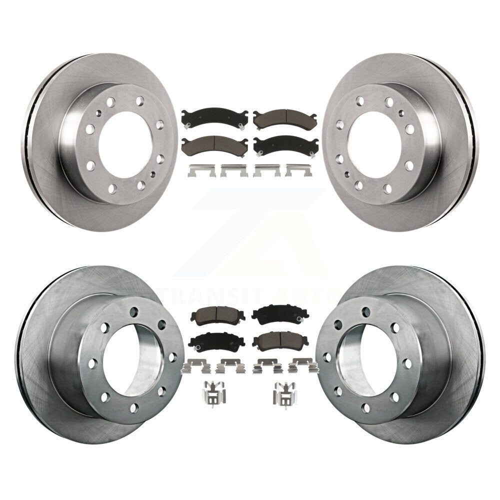Kit de rotors de frein à disque avant et arrière et plaquettes en céramique pour GMC Sierra 3500 2001
