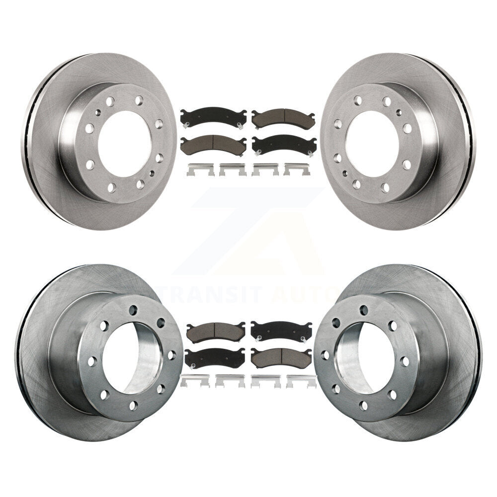 Kit de rotors de frein à disque avant et arrière et plaquettes en céramique pour GMC Sierra 3500 Classic