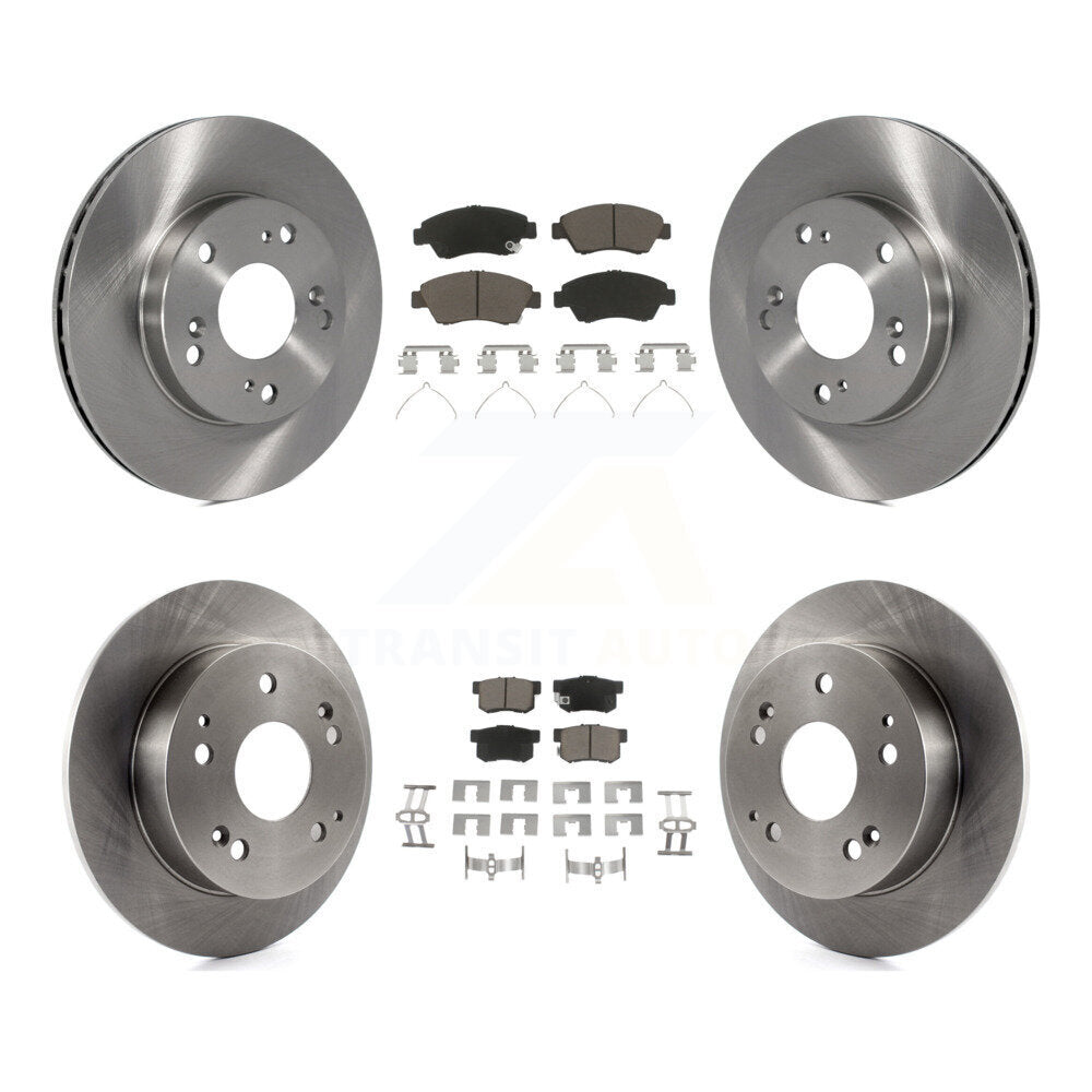 Kit de rotors de frein à disque avant et arrière et plaquettes en céramique pour Honda Civic Acura RSX