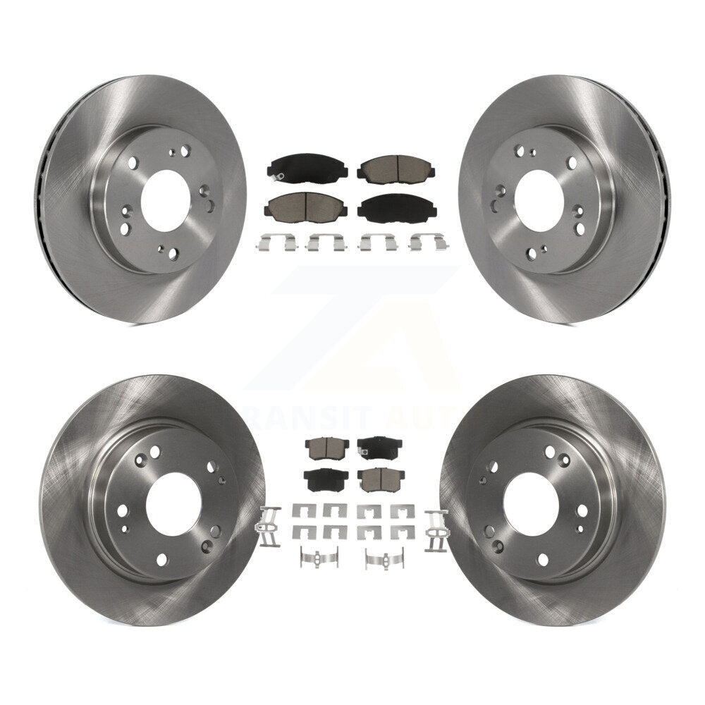 Kit de rotors de frein à disque avant et arrière et plaquettes en céramique pour Honda Civic K8C-101078