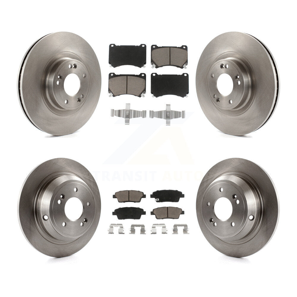 Kit de rotors de frein à disque avant et arrière et plaquettes en céramique pour Hyundai Genesis K8C-10108