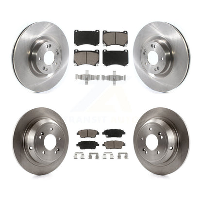 Rotor de frein à disque avant et arrière et Kit de plaquettes en céramique pour Hyundai Genesis 2012 – 2014 5.0