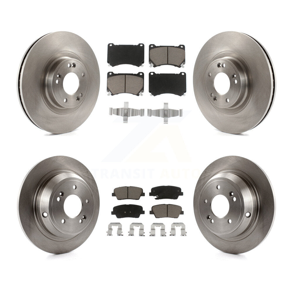 Kit de rotors de frein à disque avant et arrière et plaquettes en céramique pour Hyundai Genesis 4,6 l