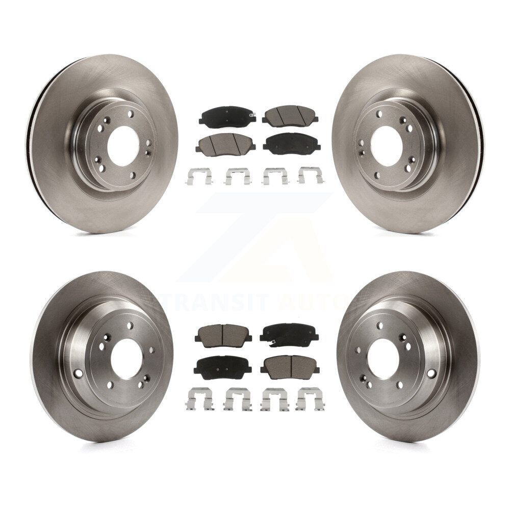 Kit de rotors de frein à disque avant et arrière et plaquettes en céramique pour Hyundai Genesis 3,8 l