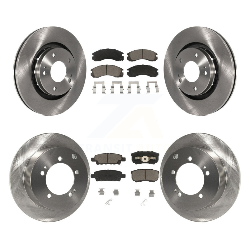 Rotor de frein à disque avant et arrière et Kit de plaquettes en céramique pour Mitsubishi Outlande 2005 – 2006