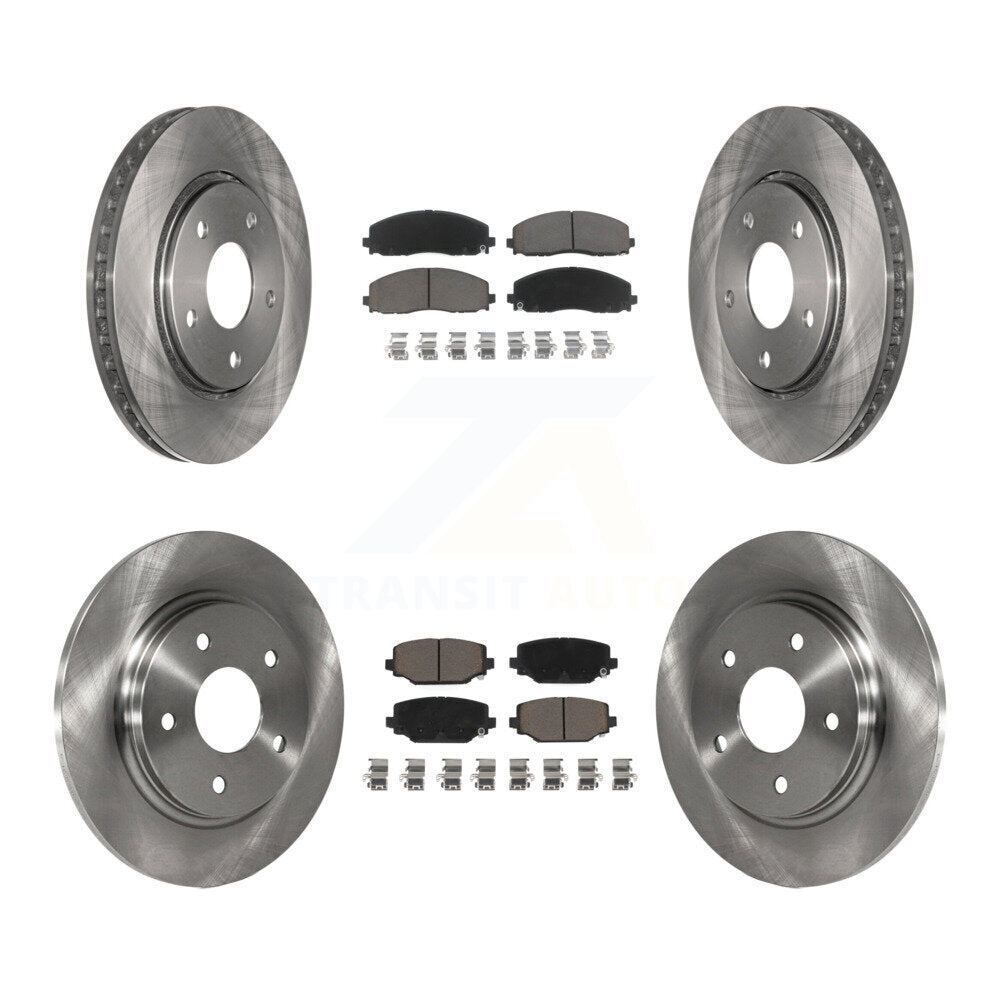 Kit de rotors de frein à disque avant et arrière et plaquettes en céramique pour Dodge Grand Caravan