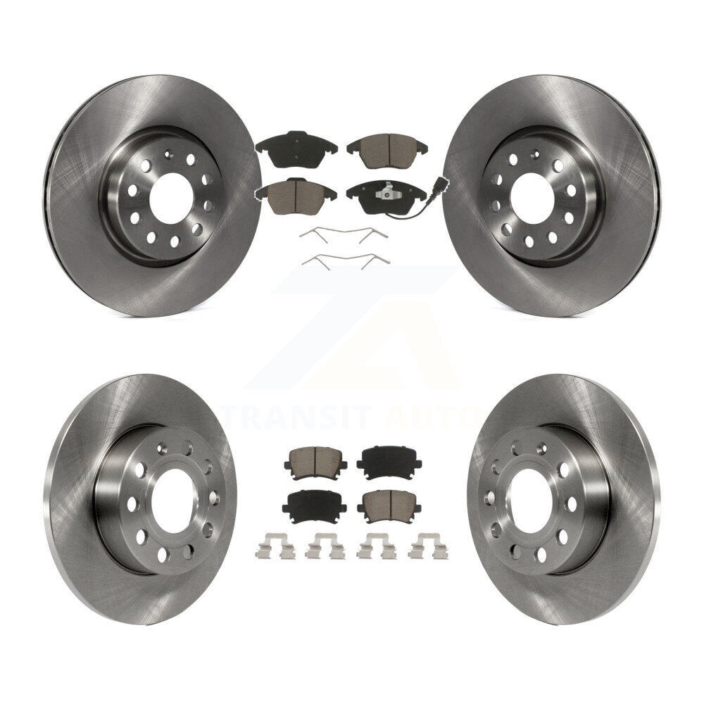 Kit de rotor de frein avant et arrière et plaquettes en céramique, pour Volkswagen Rabbit Audi A3 Quattr