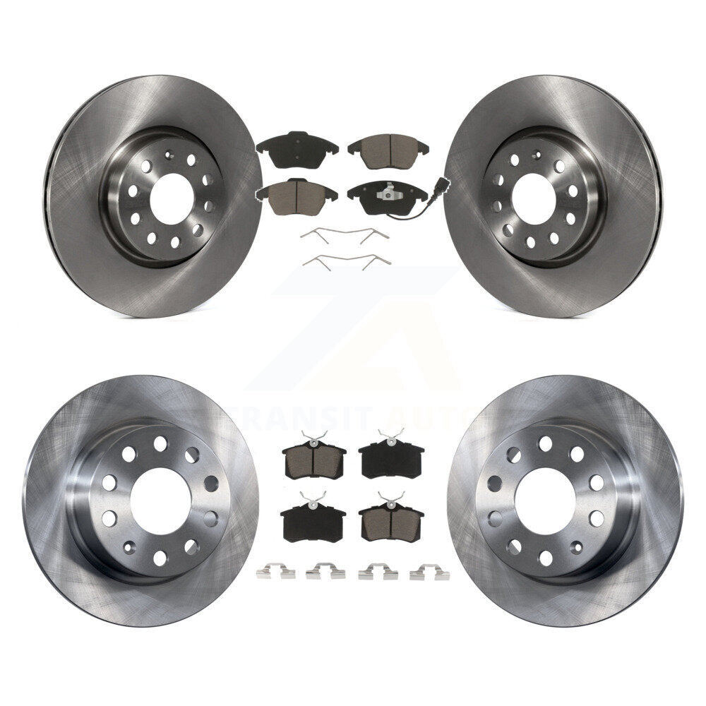Kit de rotors de frein à disque avant et arrière et plaquettes en céramique pour Volkswagen Jetta Beetle