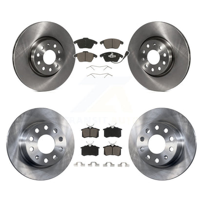 Kit de rotors de frein à disque avant et arrière et plaquettes en céramique pour Volkswagen Jetta Beetle