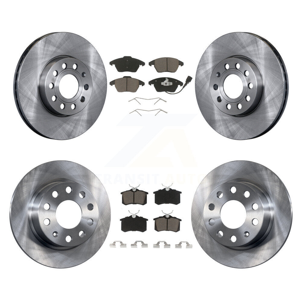 Kit de rotors de frein à disque avant et arrière et plaquettes en céramique pour Volkswagen Jetta Beetle