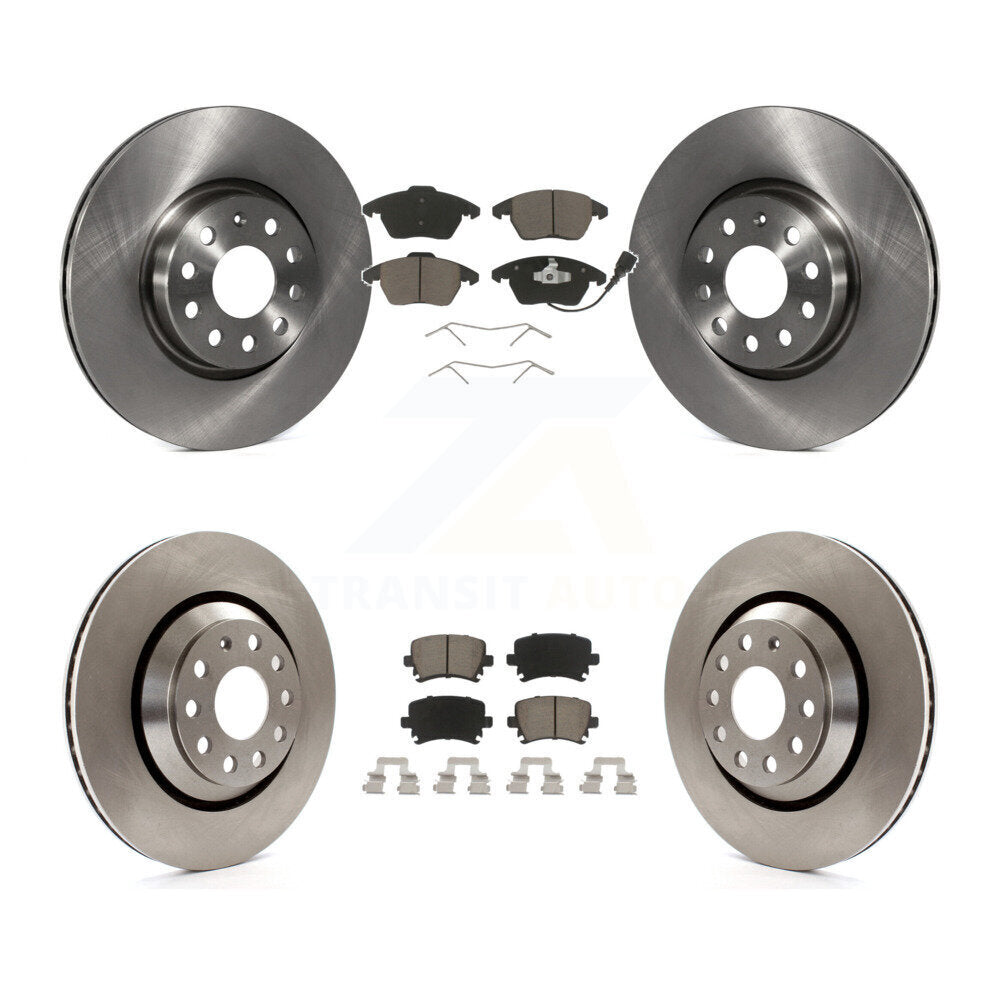 Kit de rotors de frein à disque avant et arrière et plaquettes en céramique pour Volkswagen Passat CC