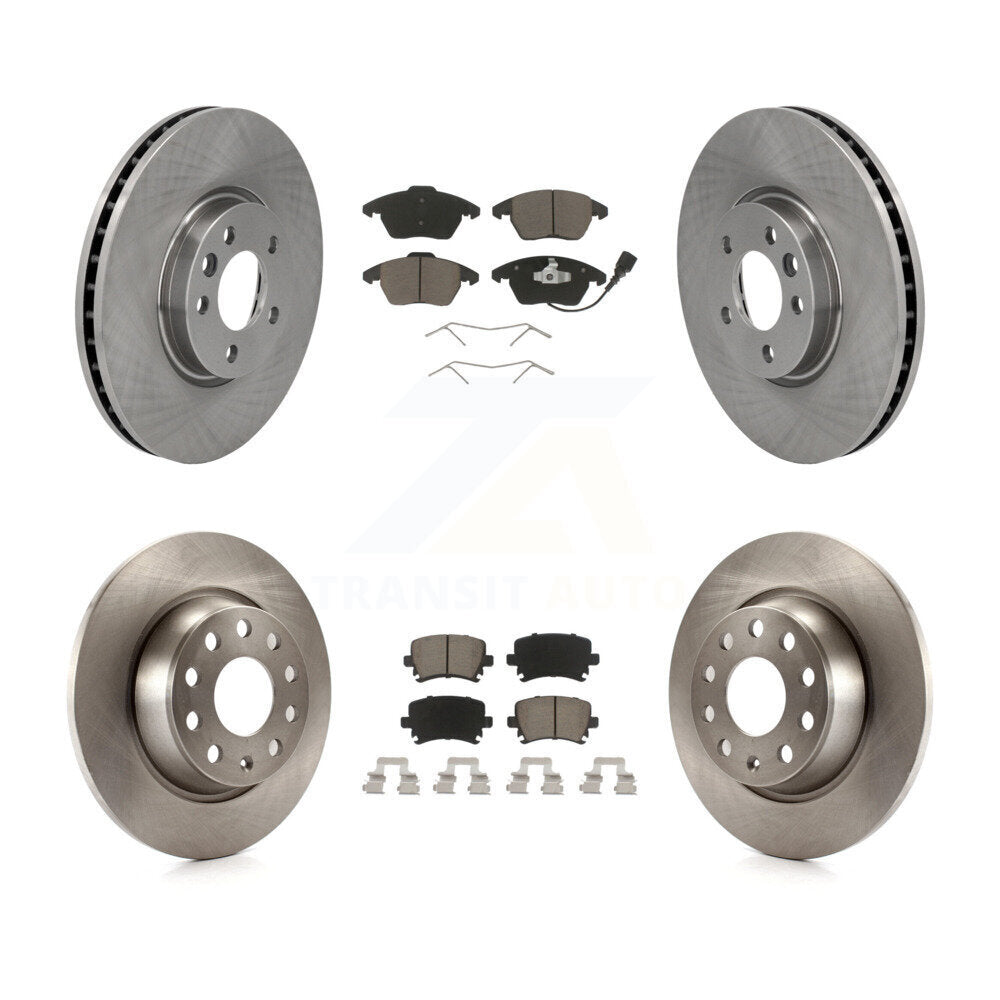 Kit de rotors de frein à disque avant et arrière et plaquettes en céramique pour Volkswagen CC K8C-101123