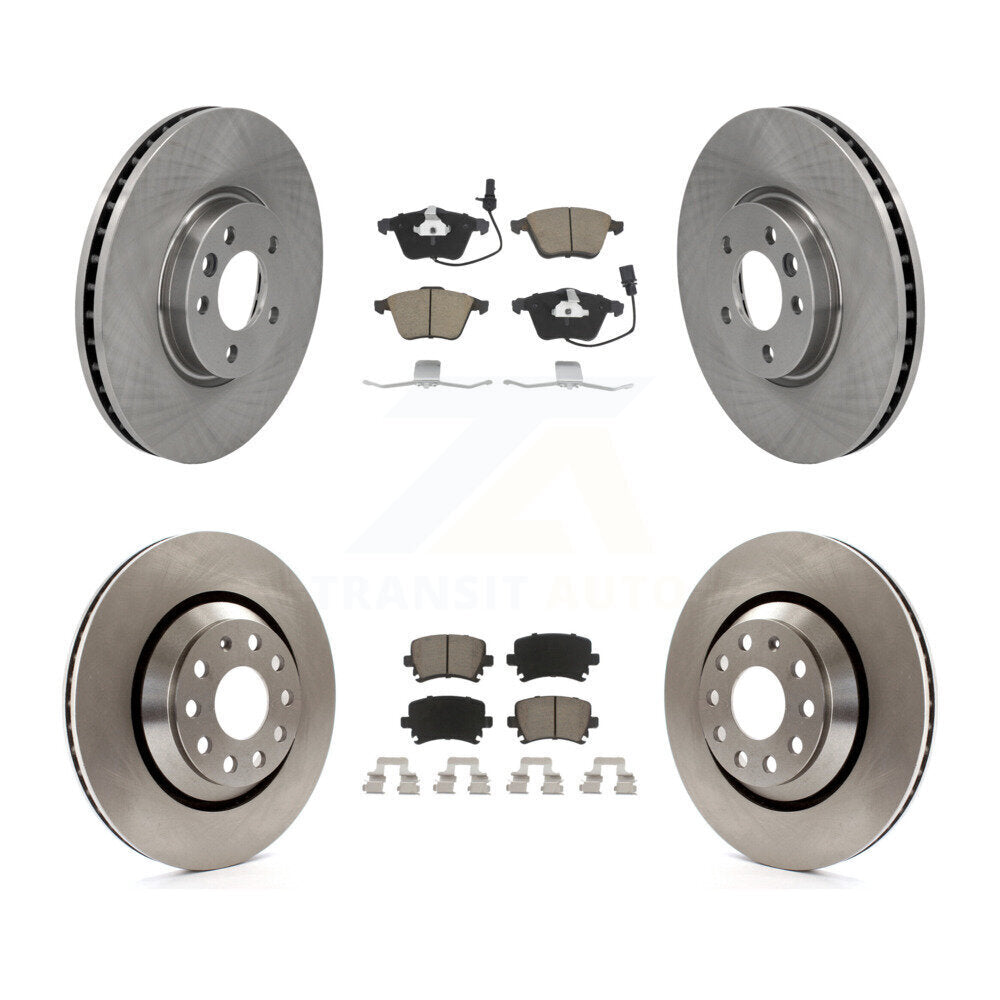 Kit de rotors de frein à disque avant et arrière et plaquettes en céramique pour Volkswagen CC K8C-101124