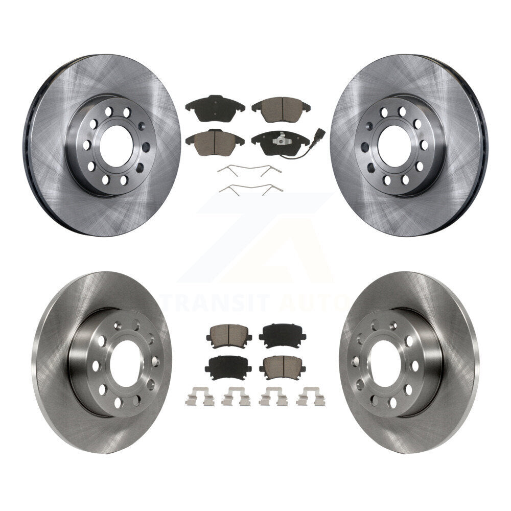 Kit de rotors de frein à disque avant et arrière et plaquettes en céramique pour Volkswagen Rabbit