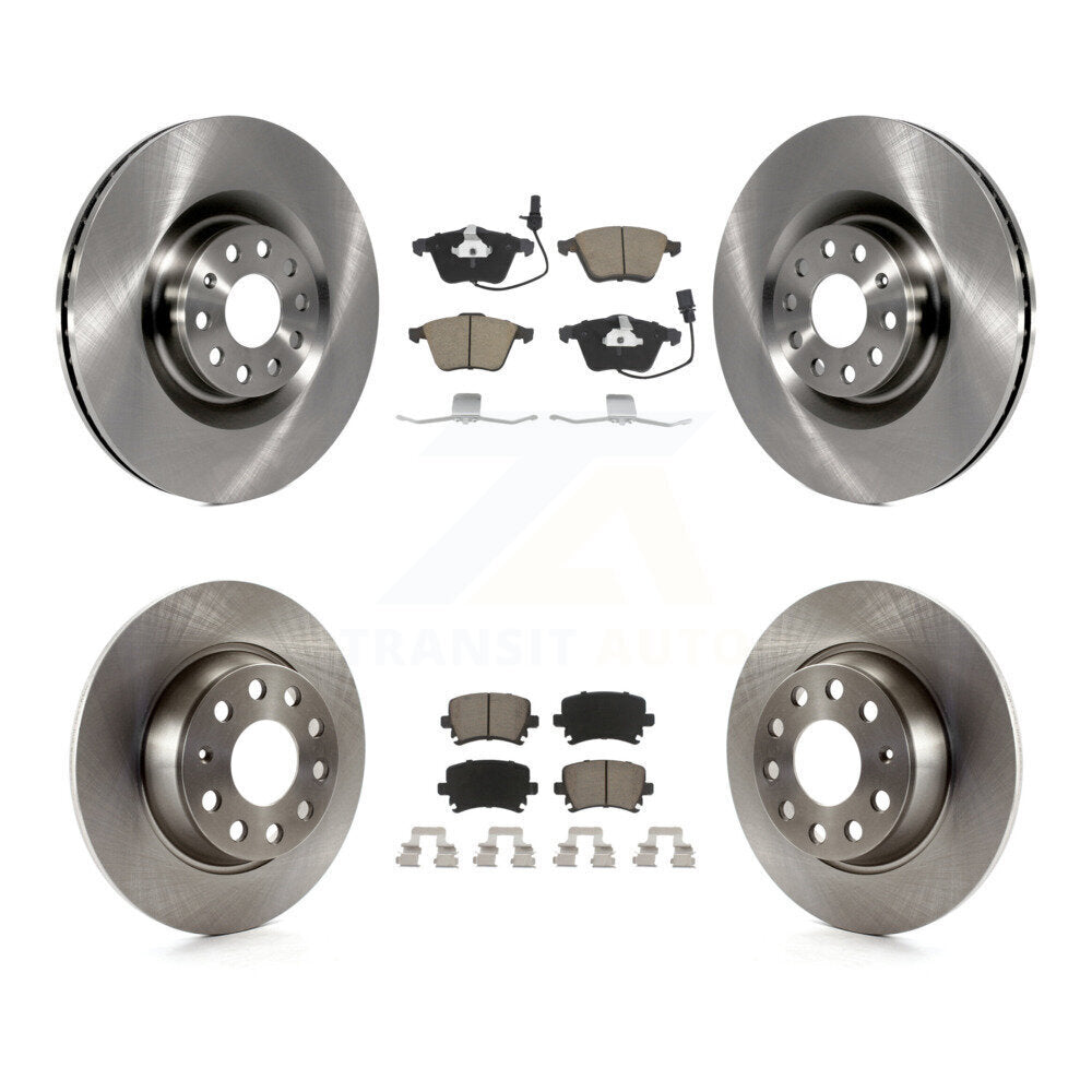 Kit de rotors de frein à disque avant et arrière et plaquettes en céramique pour Volkswagen Passat