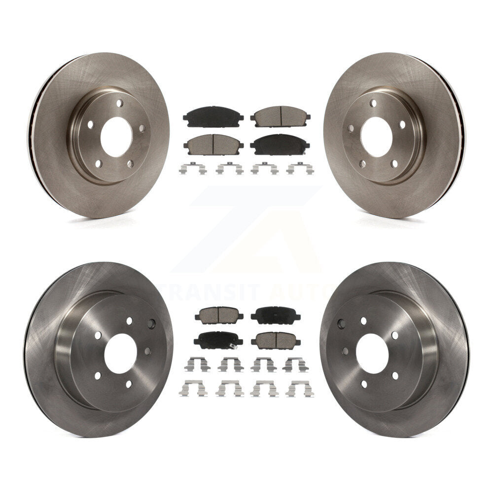 Kit de rotors de frein à disque avant et arrière et plaquettes en céramique pour Nissan Quest 2004-2009