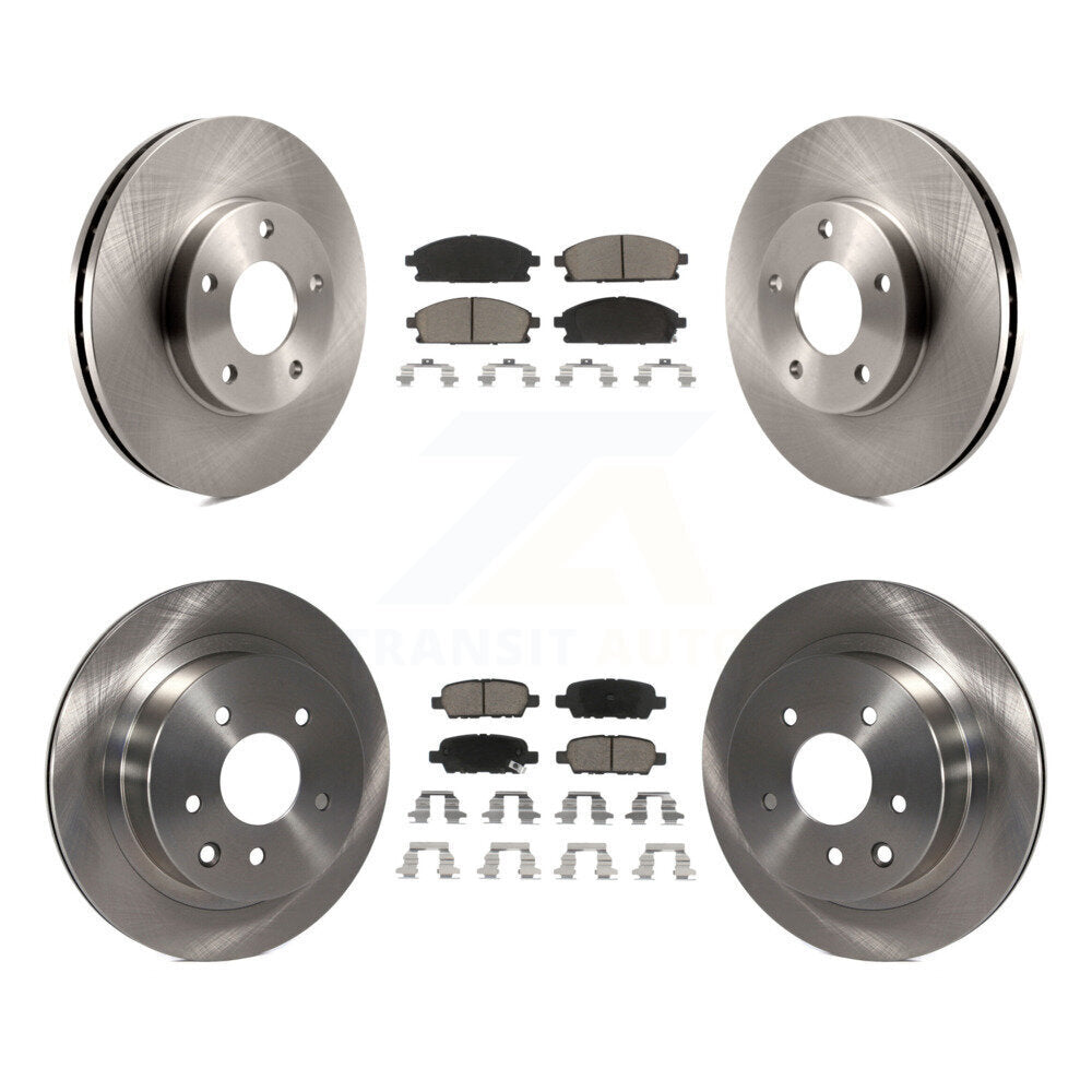 Kit de rotors de frein à disque avant et arrière et plaquettes en céramique pour Nissan X-Trail 2005-2006