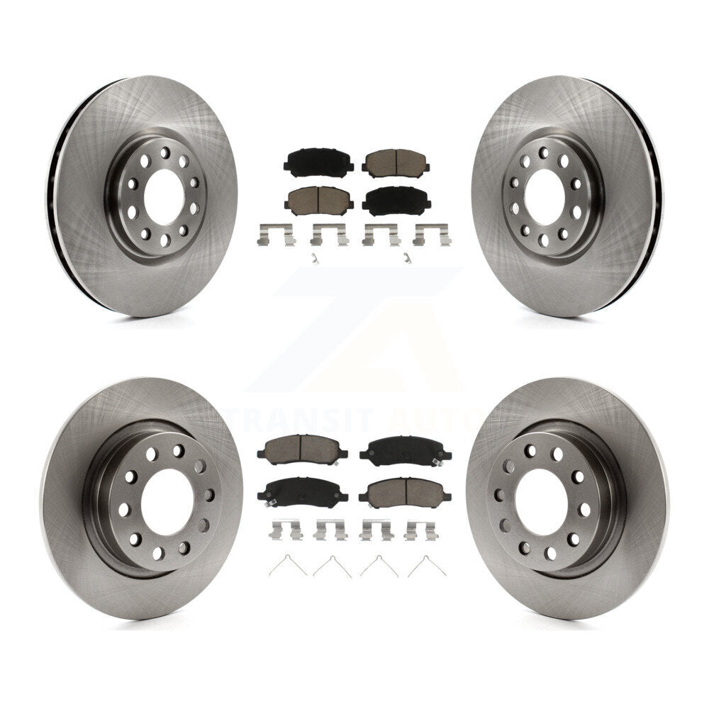 Kit de rotors de frein à disque avant et arrière et plaquettes en céramique pour Dodge Dart 2013-2016