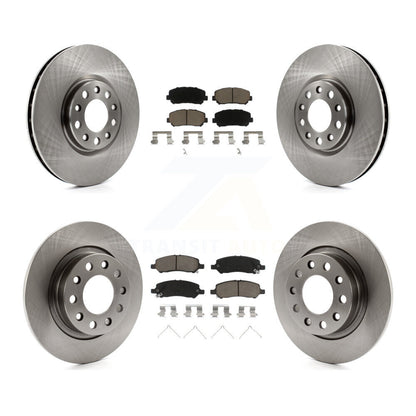 Kit de rotors de frein à disque avant et arrière et plaquettes en céramique pour Dodge Dart 2013-2016