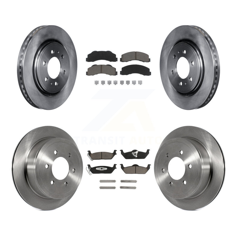 Kit de rotors de frein avant et arrière et plaquettes en céramique pour Ford F-150 10-11 avec roue à 6 écrous
