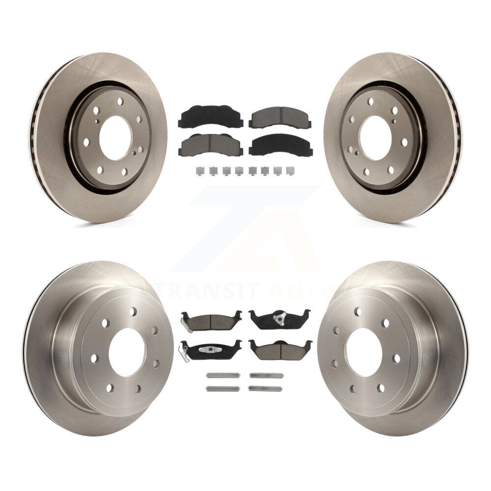 Kit de rotors de frein avant et arrière et plaquettes en céramique pour Ford F-150 10-11 avec roue à 7 écrous