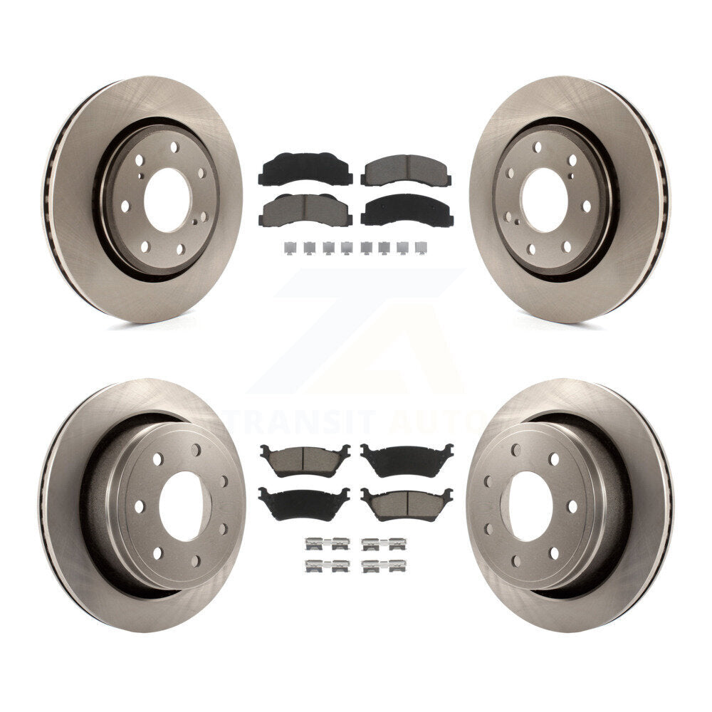 Kit de rotors de frein avant et arrière et plaquettes en céramique pour Ford F-150 12-14 avec roue à 7 écrous