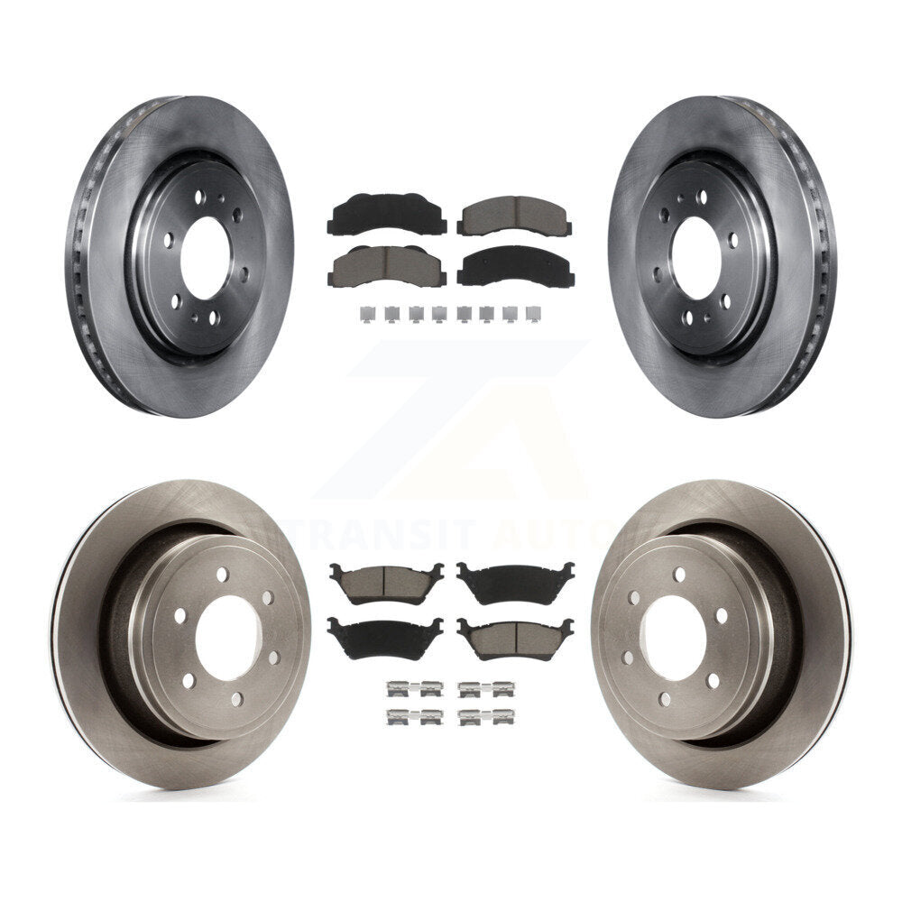 Kit de rotors de frein à disque avant et arrière et plaquettes en céramique pour Ford F-150 K8C-101153