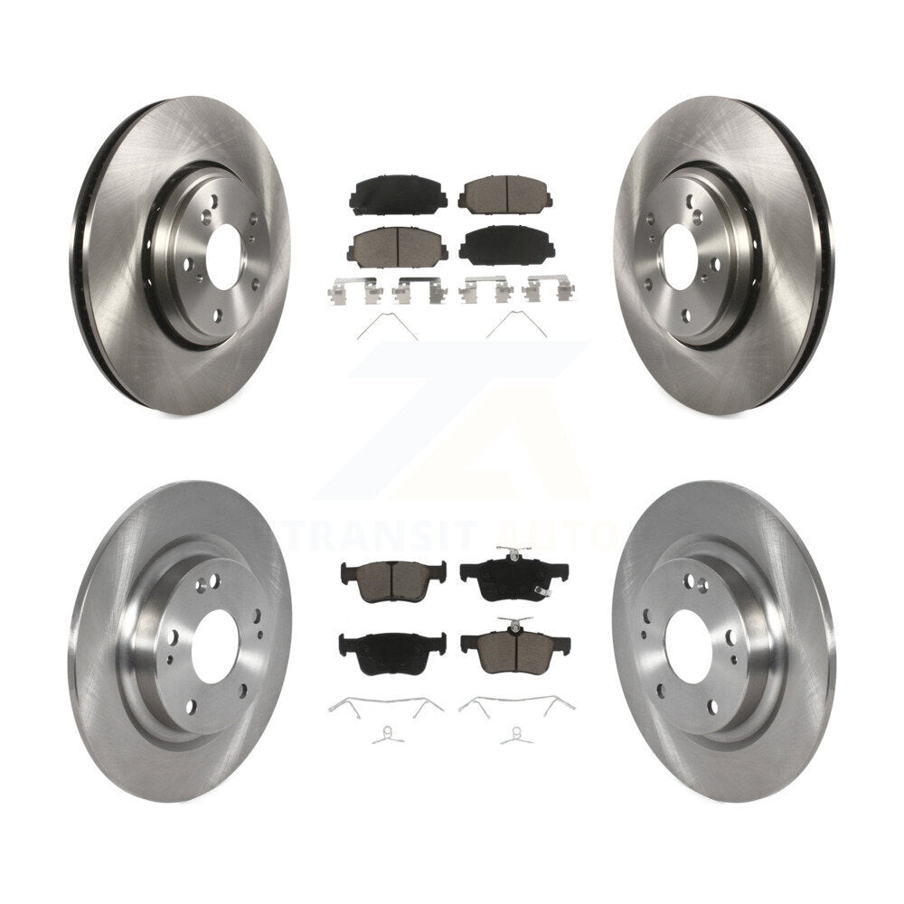 Kit de rotors de frein à disque avant et arrière et plaquettes en céramique pour Honda Civic K8C-101156