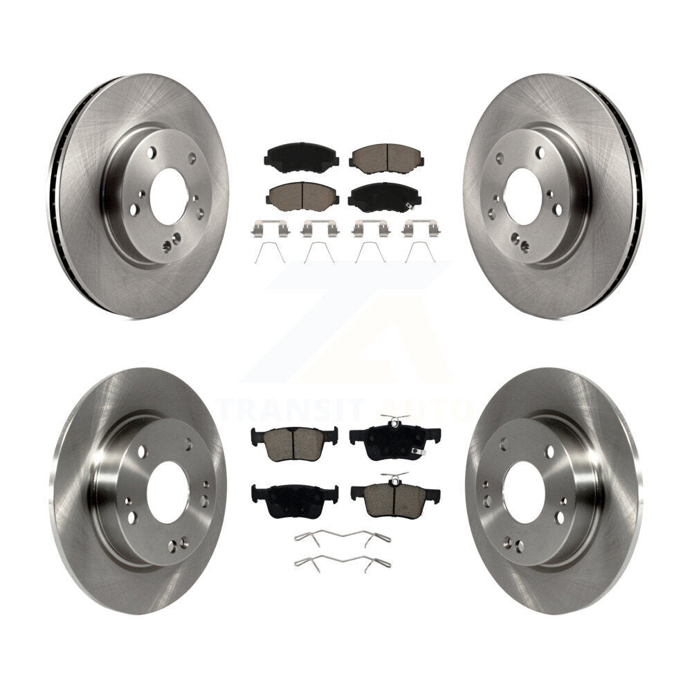 Kit de rotors de frein à disque avant et arrière et plaquettes en céramique pour Honda Civic K8C-101157
