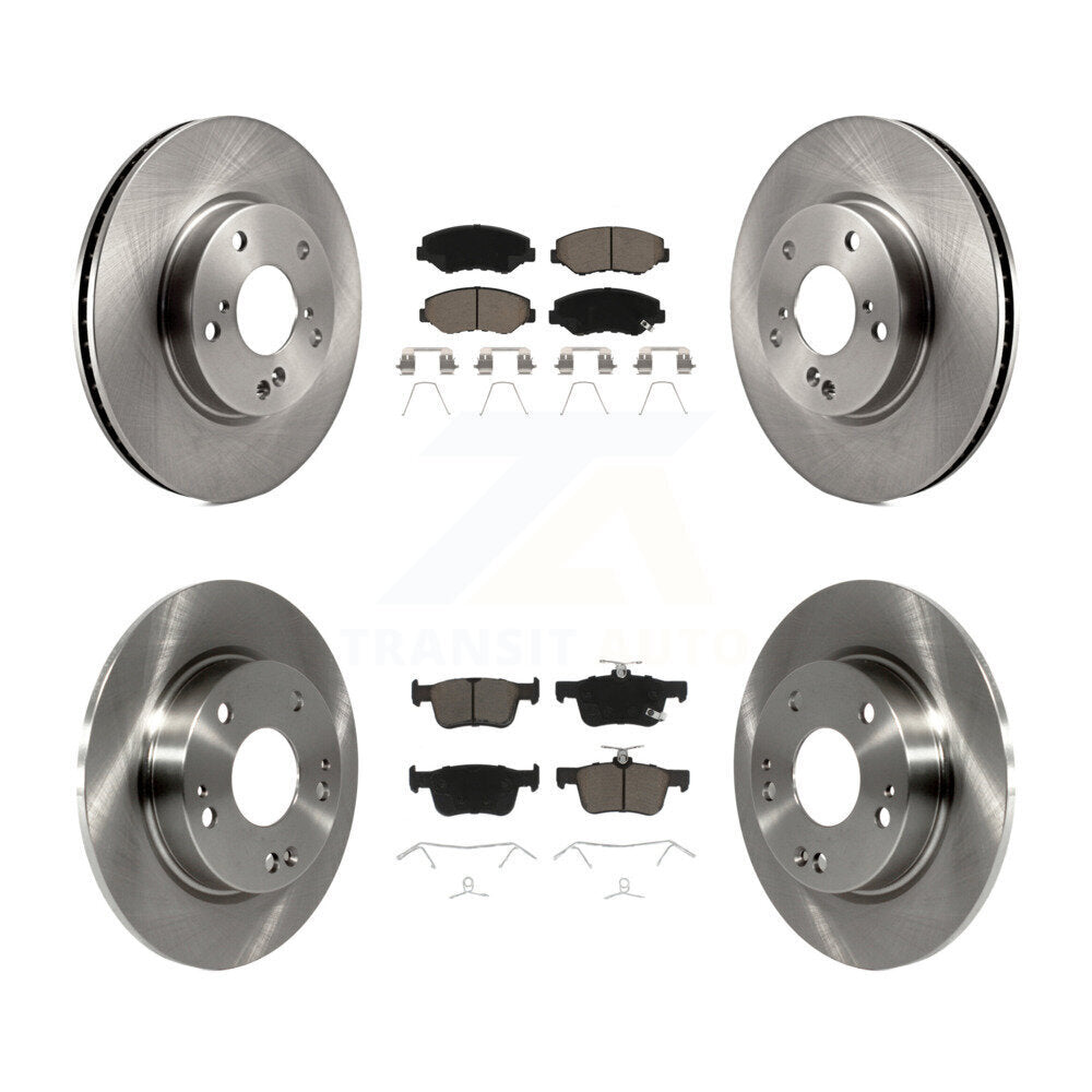 Kit de rotors de frein à disque avant et arrière et plaquettes en céramique pour Honda Civic K8C-101158