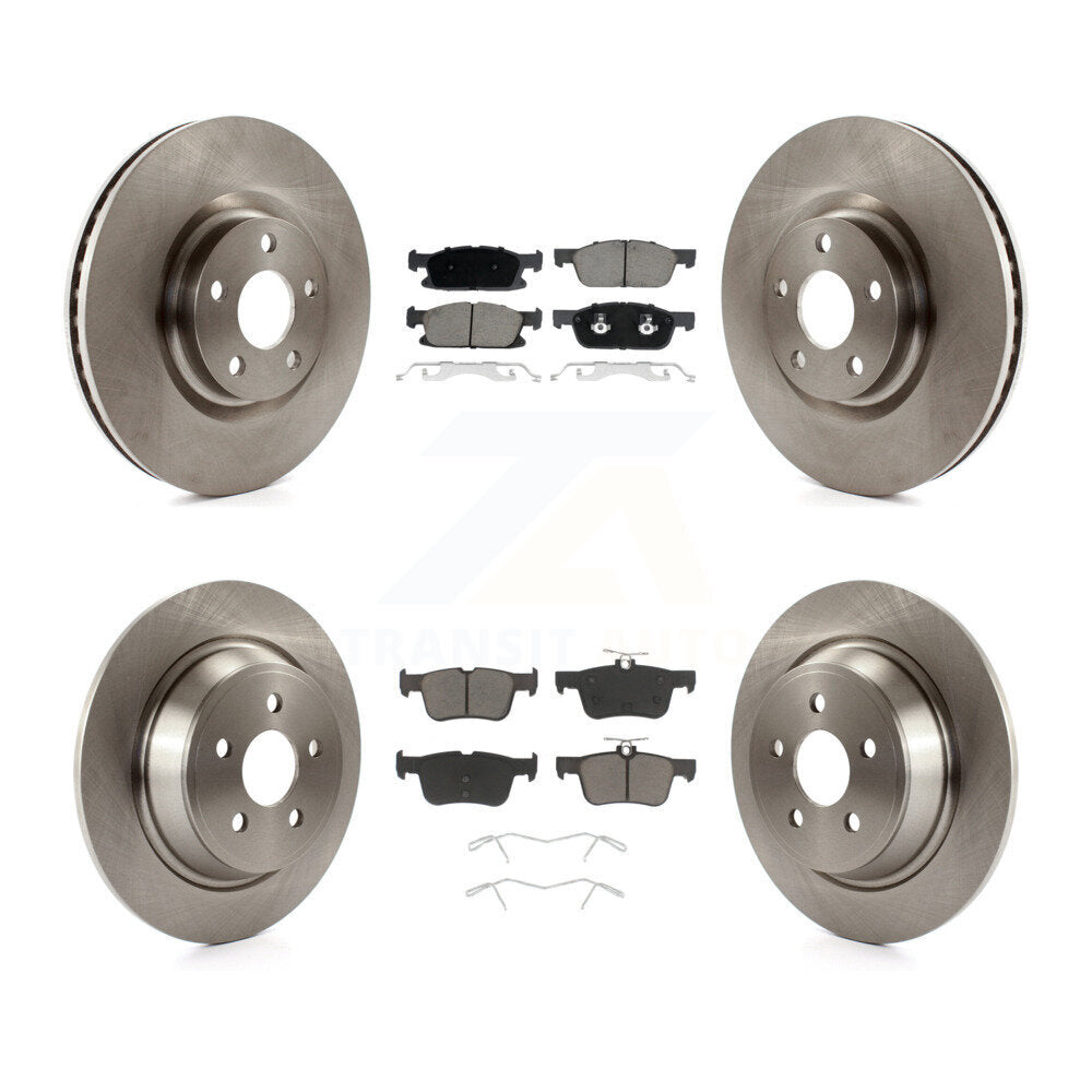 Kit de rotors de frein à disque avant et arrière et plaquettes en céramique pour Lincoln Continental