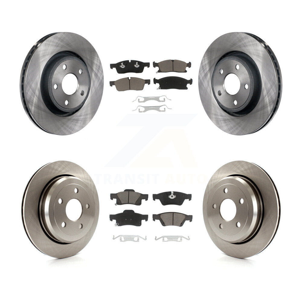 Kit de rotors de frein à disque avant et arrière et plaquettes en céramique pour Jeep Grand Cherokee WK