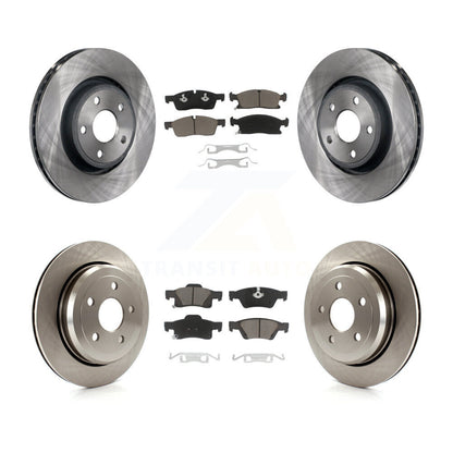 Kit de rotors de frein à disque avant et arrière et plaquettes en céramique pour Jeep Grand Cherokee WK