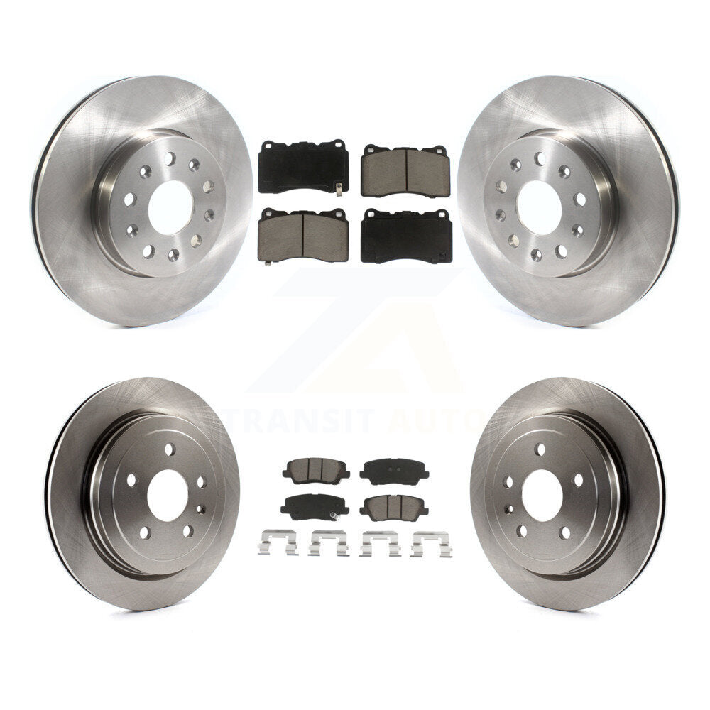 Kit de rotors de frein à disque avant et arrière et plaquettes en céramique pour Cadillac CTS K8C-101196