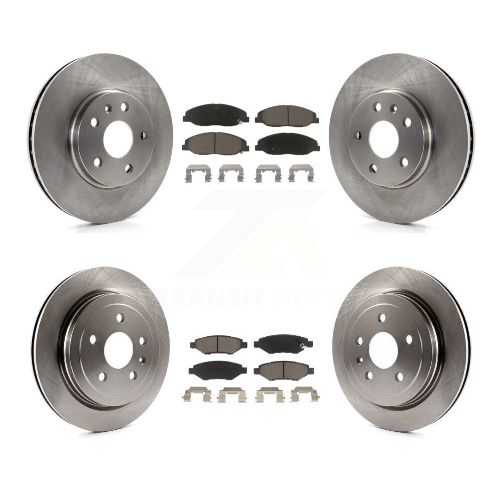 Kit de rotors de frein à disque avant et arrière et plaquettes en céramique pour Cadillac CTS K8C-101198