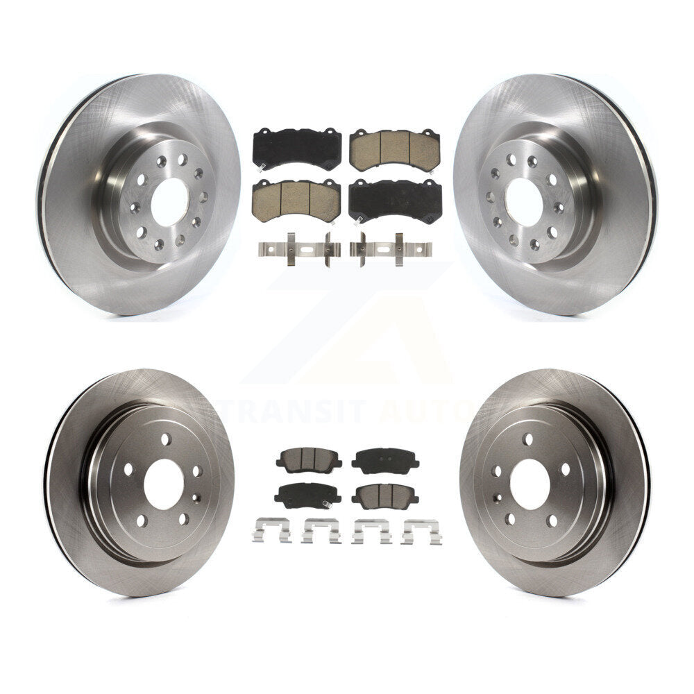 Kit de rotors de frein à disque avant et arrière et plaquettes en céramique pour Cadillac CTS K8C-101211