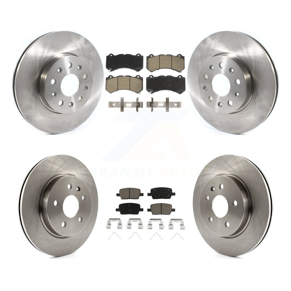 Kit de rotors de frein à disque avant et arrière et plaquettes en céramique pour Chevrolet Camaro LT LS