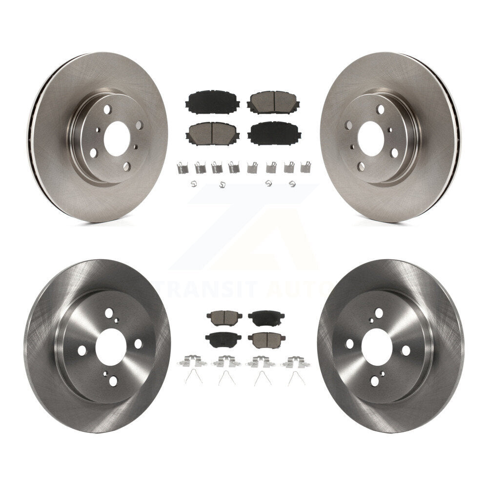 Kit de rotors de frein à disque avant et arrière et plaquettes en céramique pour Toyota Yaris K8C-101217