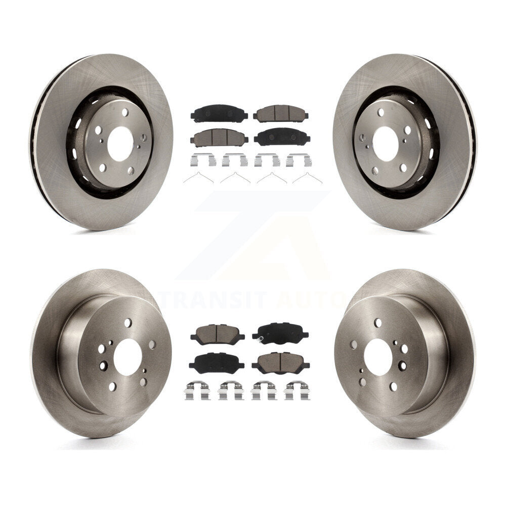 Kit de rotors de frein à disque avant et arrière et plaquettes en céramique pour Toyota Venza 2009-2016