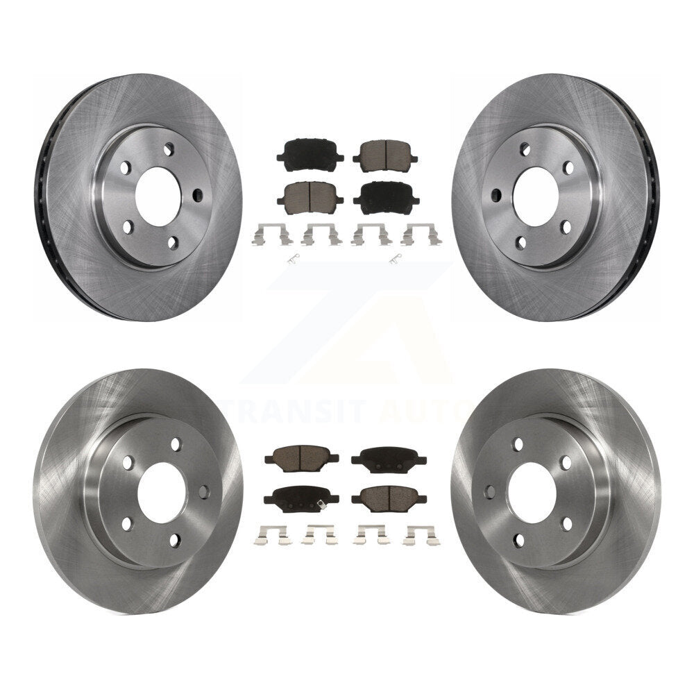 Rotors de frein à disque avant et arrière et Kit de plaquettes en céramique pour Chevrolet Malibu Pontiac G