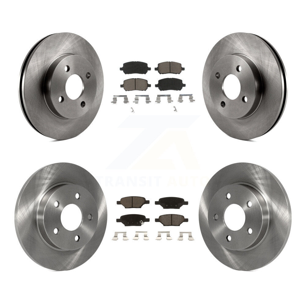 Kit de rotors de frein à disque avant et arrière et plaquettes en céramique pour Pontiac G5 Pursuit