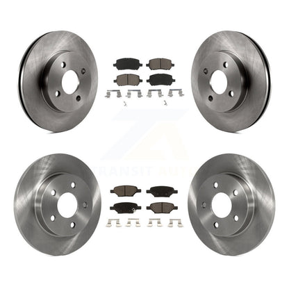 Kit de rotors de frein à disque avant et arrière et plaquettes en céramique pour Pontiac G5 Pursuit