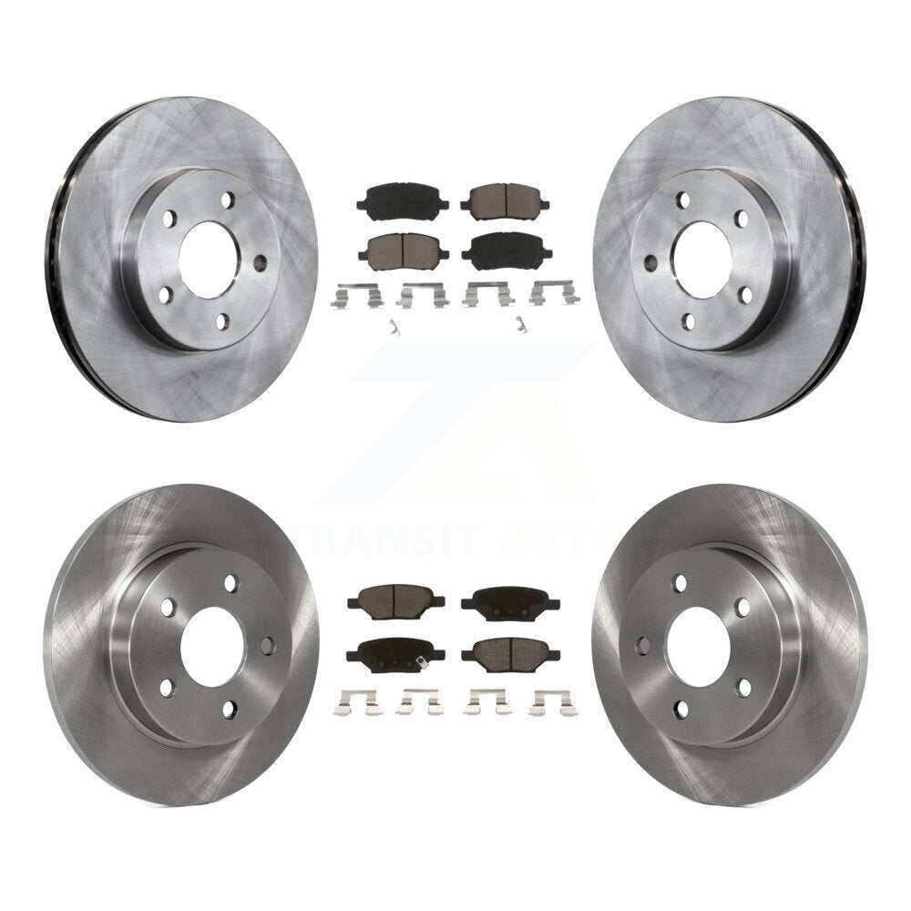 Kit de rotors de frein à disque avant et arrière et plaquettes en céramique pour Pontiac G5 K8C-101245