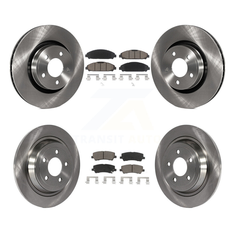 Kit de rotors de frein à disque avant et arrière et plaquettes en céramique pour Ford Mustang V6 avec 3,7 l