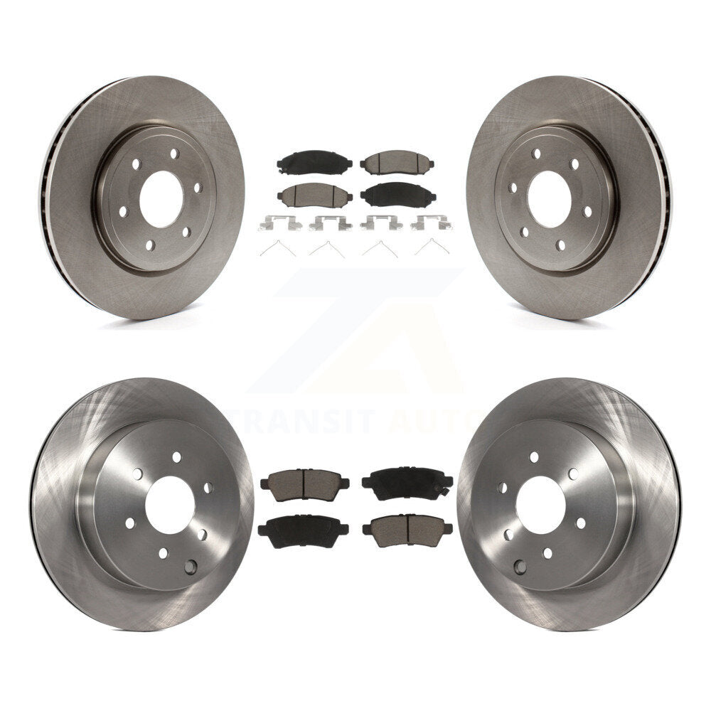 Kit de rotors de frein à disque avant et arrière et plaquettes en céramique pour Nissan Pathfinder