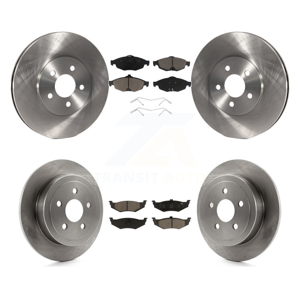 Rotor de frein à disque avant et arrière et Kit de plaquettes en céramique pour Chrysler Sebring Dodge Stratu