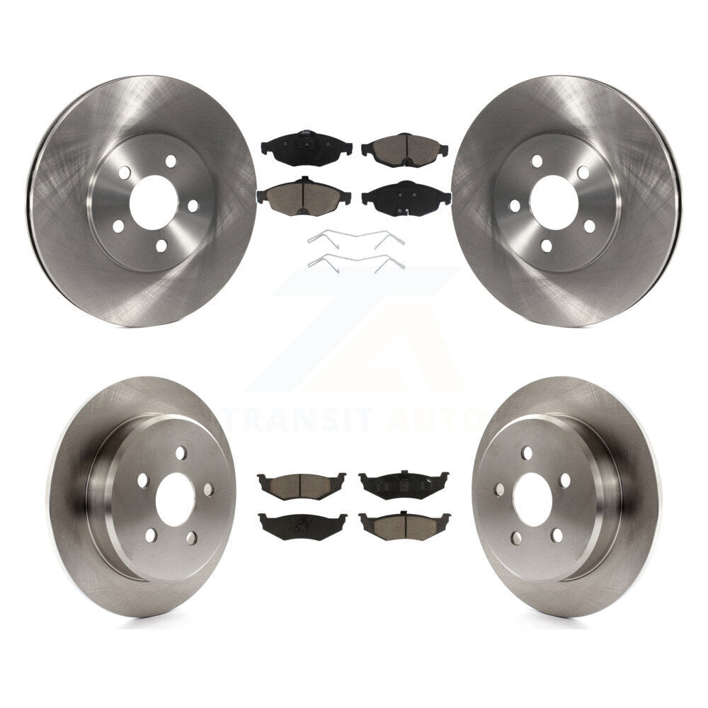 Rotor de frein à disque avant et arrière et Kit de plaquettes en céramique pour Chrysler Sebring Dodge Stratu