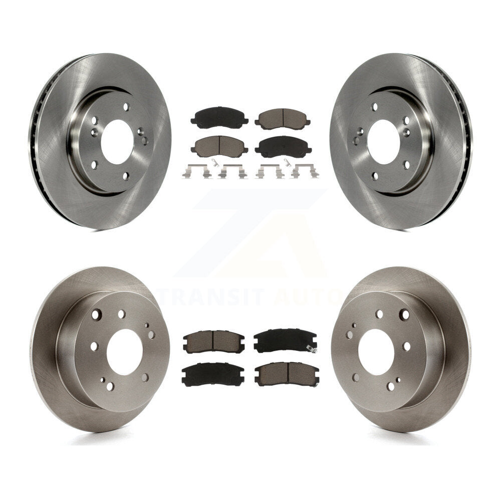 Kit de rotors de frein à disque avant et arrière et plaquettes en céramique pour Mitsubishi Galant